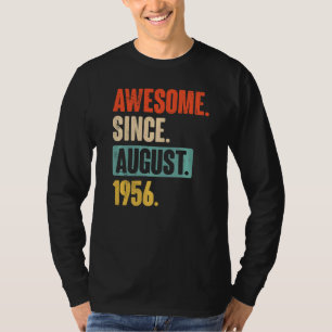 Awesome Since August 1956 66 Year Old 66th Birthd T-Shirt