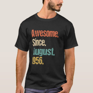 Awesome Since August 1956 66th Birthday Vintage T-Shirt