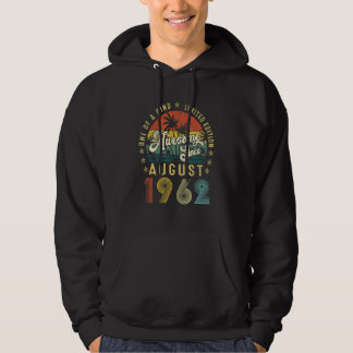 Awesome Since August 1962 Vintage 60th Birthday Me Hoodie