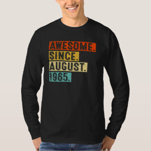 Awesome Since August 1965 Vintage 57th Birthday T-Shirt
