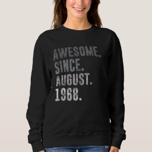 Awesome Since August 1968 54th Birthday Vintage 19 Sweatshirt