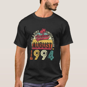 Awesome Since August 1994 30th Birthday Retro Men T-Shirt
