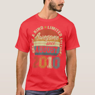 Awesome Since August 2010 12th Birthday 12 Years O T-Shirt