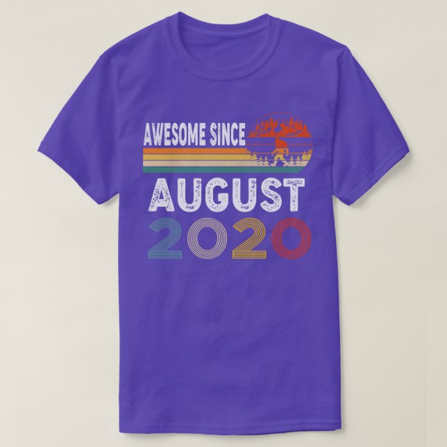 Awesome Since August 2020 T-Shirt (Design Front)