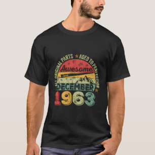 Awesome Since December 1963 Vintage 60 Years 60Th T-Shirt