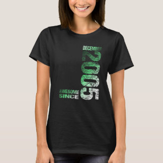 Awesome since December 2005 18th Birthday Born 200 T-Shirt