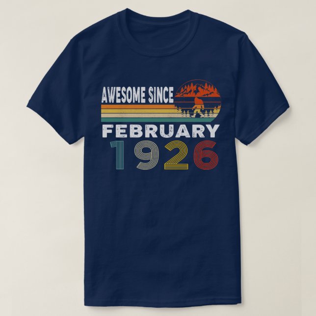 Awesome Since February 1926 T-Shirt (Design Front)