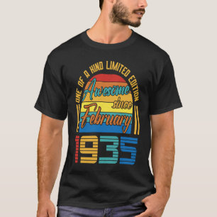 Awesome Since February 1935 88 Years Old 88th Birt T-Shirt