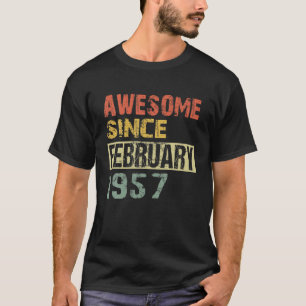 Awesome Since February 1957 65Th Birthday T-Shirt