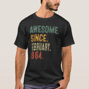 Awesome Since February 1964 59th Birthday Gift 59  T-Shirt