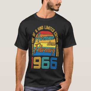 Awesome Since February 1966 57 Years Old 57th Birt T-Shirt