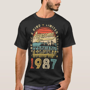 Awesome Since February 1987 36 Years Old 36th Birt T-Shirt