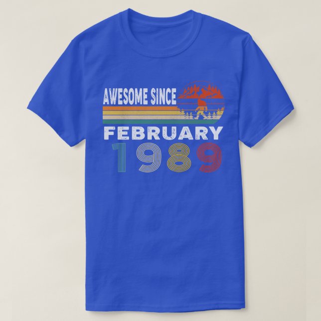 Awesome Since February 1989 T-Shirt (Design Front)