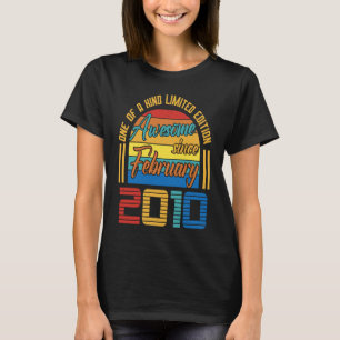 Awesome Since February 2010 13 Years Old 13th Birt T-Shirt