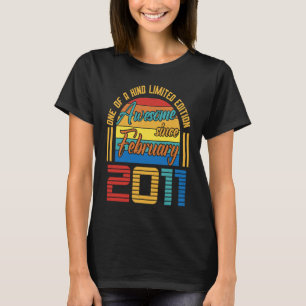 Awesome Since February 2011 12 Years Old 12th Birt T-Shirt