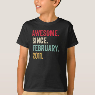 Awesome Since February 2011 Birthday T-Shirt