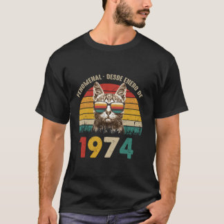 Awesome Since January 1974 Spanish 50th Birthday L T-Shirt