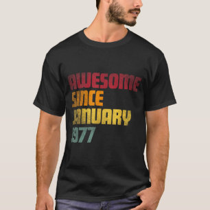 Awesome Since January 1977 49th Birthday - Vintage T-Shirt
