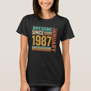 Awesome Since January 1987 36th Birthday 36 Years T-Shirt