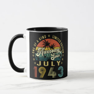 Awesome Since July 1943 Vintage 79th Birthday For Mug