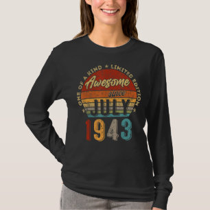 Awesome Since July 1943 Vintage 79th Birthday T-Shirt