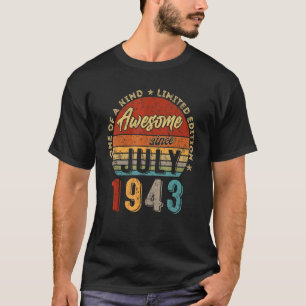 Awesome Since July 1943 Vintage 79th Birthday T-Shirt