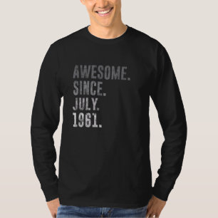 Awesome Since July 1961 61st Birthday Vintage 1961 T-Shirt