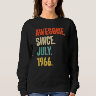 Awesome Since July 1966 56 Year Old 56th Birthda Sweatshirt
