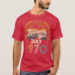 Awesome Since July 1970 Vintage 52nd Birthday  T-Shirt