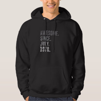 Awesome Since July 1978 44th Birthday Vintage 1978 Hoodie