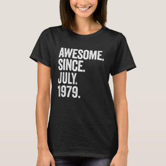 Awesome Since July 1979 Retro 44th Birthday 44 Yea T-Shirt