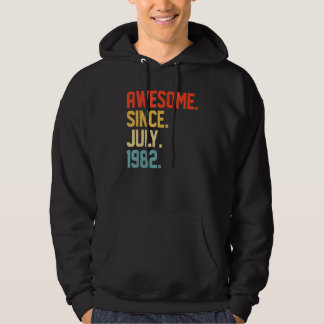 Awesome Since July 1982 40 Year Old  40th Birthday Hoodie