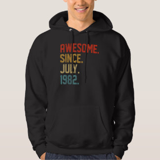 Awesome Since July 1982 40 Year Old 40th Birthday Hoodie