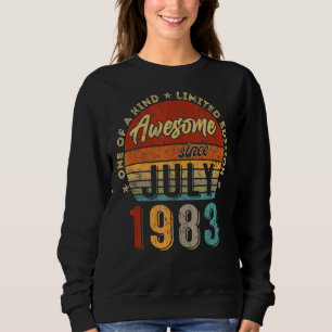 Awesome Since July 1983 Vintage 39th Birthday Sweatshirt