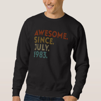 Awesome Since July 1983 Vintage 39th Birthday Sweatshirt