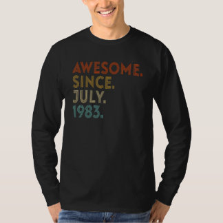 Awesome Since July 1983 Vintage 39th Birthday T-Shirt