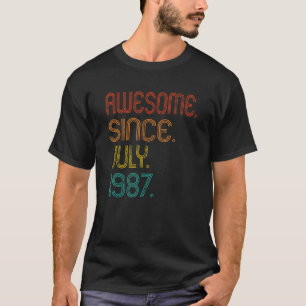 Awesome Since July 1987 35th Birthday 35 Years Old T-Shirt