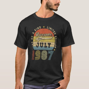 Awesome Since July 1987 36 Years Old 36th Birthday T-Shirt