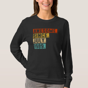 Awesome Since July 1989 Vintage 33rd Birthday T-Shirt