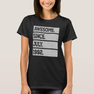 Awesome Since July 1992 31 Years Old 31st Birthday T-Shirt