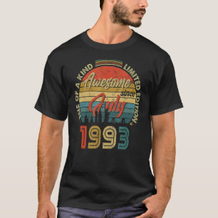 Awesome Since July 1993 Vintage 29th Birthday T-Shirt