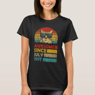 Awesome Since July 1997 26th Birthday  Cat T-Shirt
