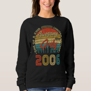 Awesome Since July 2006 Vintage 16th Birthday Sweatshirt