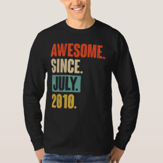 Awesome Since July 2010 12 Year Old 12th Birthday T-Shirt