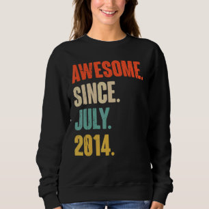 Awesome Since July 2014 8 Year Old 8th Birthday Sweatshirt