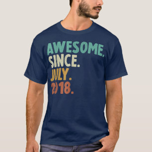 Awesome Since July 2018 4th Birthday 4 Years Old B T-Shirt