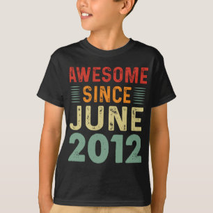 Awesome Since Jun 2012 Vintage Birthday T-Shirt