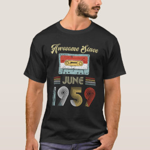 Awesome Since June 1959 Vintage 60th Birthday T-Shirt