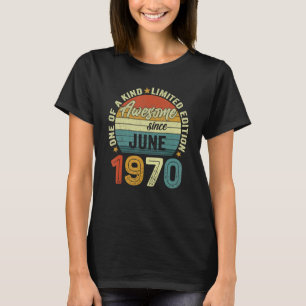Awesome Since June 1970 52 Years Old 52nd Birthday T-Shirt