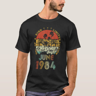 Awesome Since June 1984 38 Years Old 38th Birthday T-Shirt